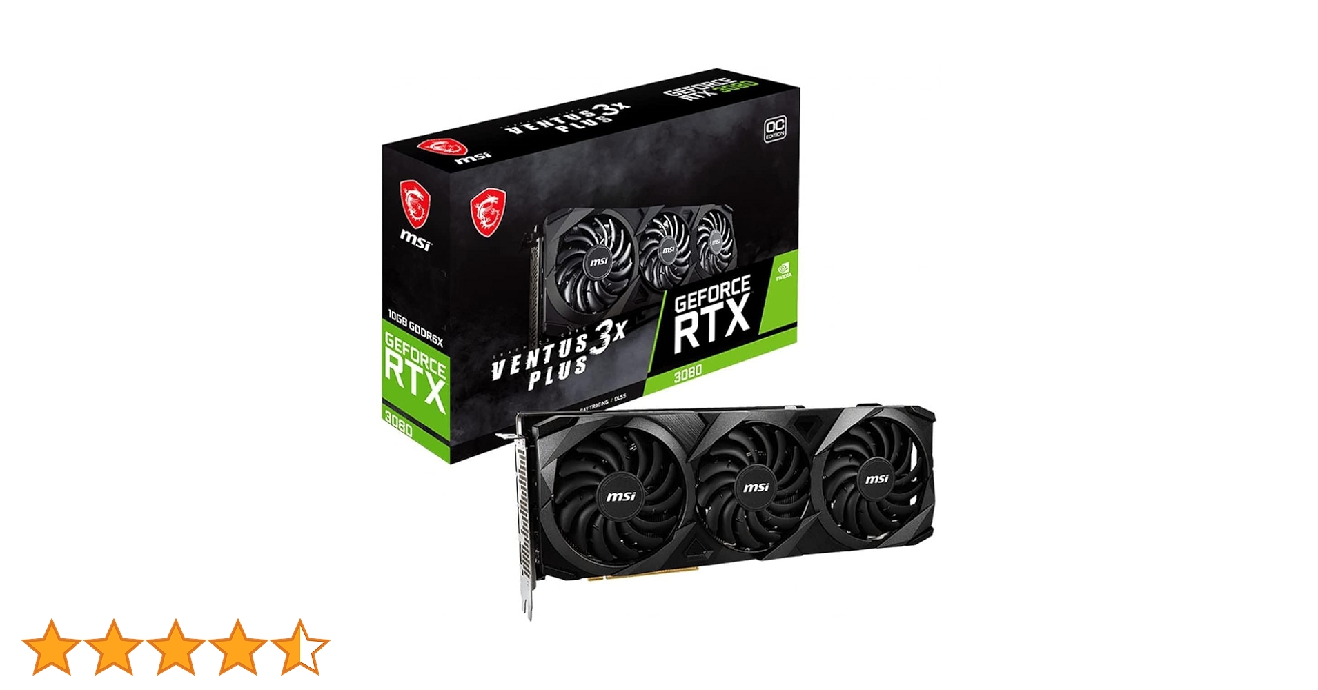 GeForce RTX 3080 VENTUS3ｘPLUS 10G OC LHR MSI GeForce RTX 3080 VENTUS 3X PLUS 10G OC LHR Gaming